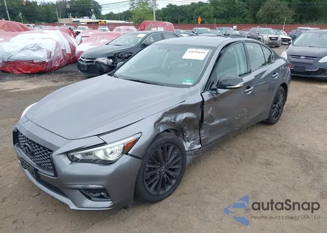 2018 Infiniti Q50 3.0T Luxe z USA, uszkodzony, nr VIN JN1EV7AR0JM434056
